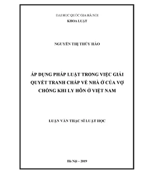 Giải Quyết Tranh Chấp Nhà Ở Khi Ly Hôn: Áp Dụng Pháp