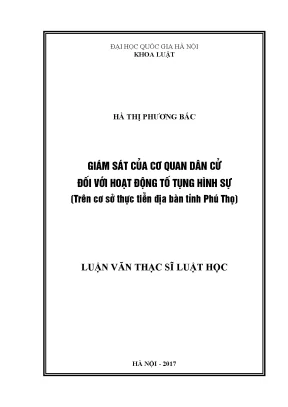 Giám sát của cơ quan dân cử đối với tố tụng hình sự tại