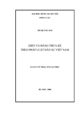 Diện và Hàng Thừa Kế Theo Pháp Luật Dân Sự Việt Nam