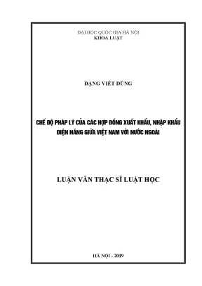 Chế Độ Pháp Lý Hợp Đồng Xuất Nhập Khẩu Điện Năng Giữa