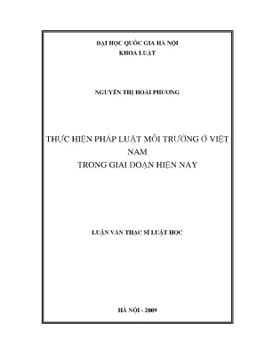 Thực hiện pháp luật môi trường ở Việt Nam: Thách thức và