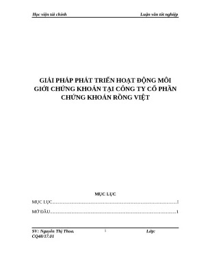 Giải pháp phát triển hoạt động môi giới chứng khoán tại 