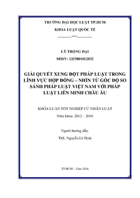Giải Quyết Xung Đột Pháp Luật Hợp Đồng: So Sánh Việt Nam