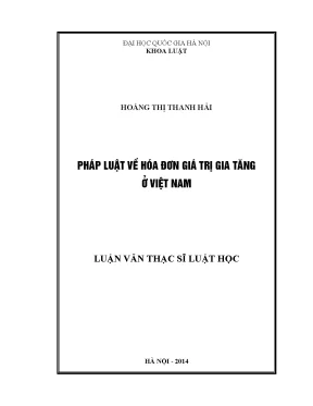 Nghiên Cứu Pháp Luật Về Hóa Đơn Giá Trị Gia Tăng Tại