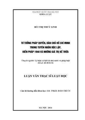 Tư tưởng pháp quyền và dân chủ Hồ Chí Minh trong Tuyên