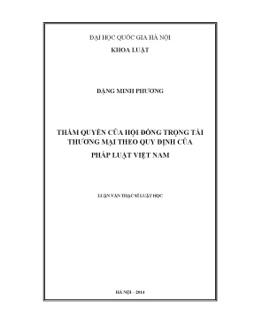 Thẩm quyền của Hội đồng Trọng tài Thương mại theo pháp