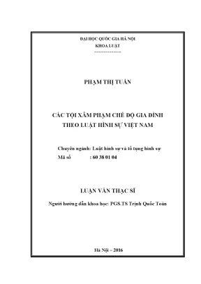 Các Tội Xâm Phạm Chế Độ Gia Đình Theo Luật Hình Sự Việt Nam