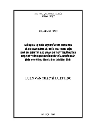 Mối Quan Hệ Giữa Viện Kiểm Sát Nhân Dân và Cơ Quan Cảnh