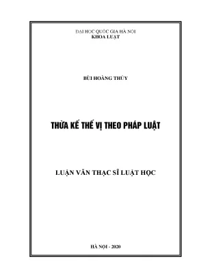 Thừa Kế Thế Vị Theo Pháp Luật: Nghiên Cứu và Giải Pháp