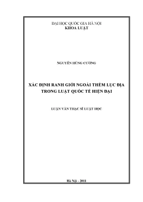 Xác Định Ranh Giới Thềm Lục Địa Trong Luật Quốc Tế