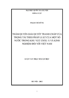 Thẩm quyền giải quyết tranh chấp của trọng tài tại châu