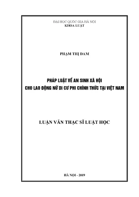 An sinh xã hội cho lao động nữ di cư phi chính thức tại
