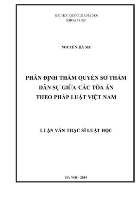 Phân định thẩm quyền sơ thẩm dân sự giữa các tòa án theo