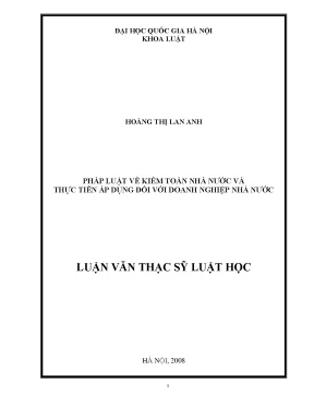 Kiểm Toán Nhà Nước: Pháp Luật và Thực Tiễn Áp Dụng Đối