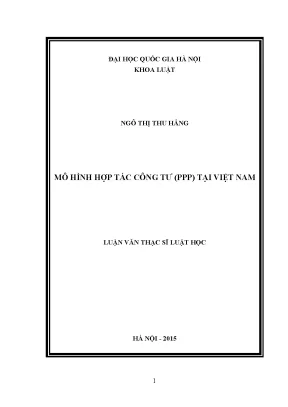 Mô Hình Hợp Tác Công Tư (PPP) Tại Việt Nam: Thực Trạng