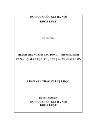 Giải pháp nâng cao hiệu quả thanh tra ngành lao động,