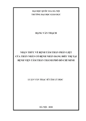 Nhận Thức Về Bệnh Tâm Thần Phân Liệt Từ Góc Nhìn Của
