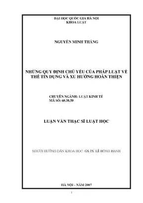 Quy định pháp luật về thẻ tín dụng và xu hướng hoàn