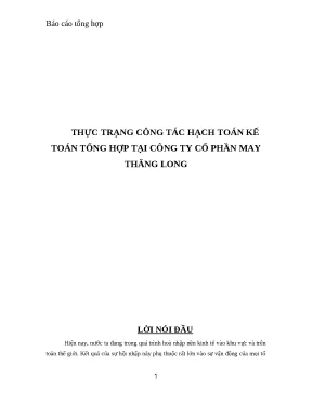 Thực trạng hạch toán kế toán tổng hợp tại Công ty Cổ