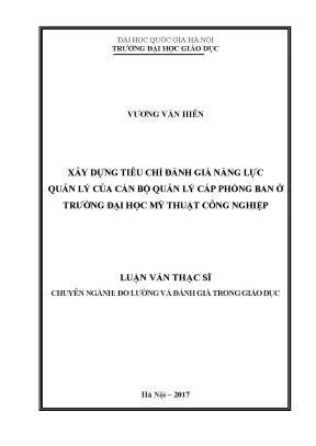 Tiêu chí đánh giá năng lực quản lý cán bộ phòng ban tại