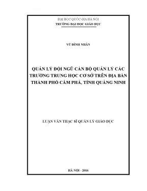 Quản lý đội ngũ cán bộ trường trung học cơ sở tại Cẩm