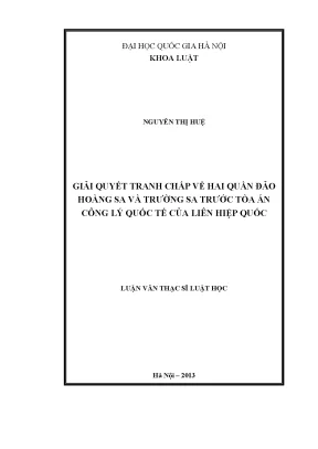 Giải Quyết Tranh Chấp Quần Đảo Hoàng Sa và Trường Sa