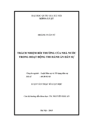 Trách Nhiệm Bồi Thường Của Nhà Nước Trong Thi Hành Án Dân Sự
