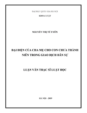 Đại diện của cha mẹ cho con chưa thành niên trong giao