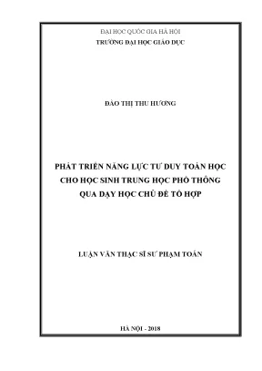 Phát Triển Năng Lực Tư Duy Toán Học Cho Học Sinh THPT