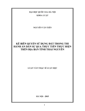 Kê Biên Quyền Sử Dụng Đất Trong Thi Hành Án Dân Sự Tại