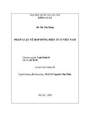 Nghiên cứu pháp luật về hợp đồng điện tử tại Việt Nam
