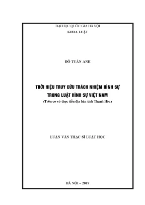 Thời Hiệu Truy Cứu Trách Nhiệm Hình Sự Trong Luật Hình