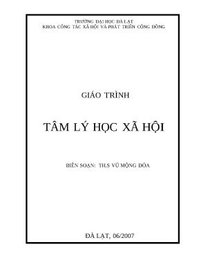 Giáo Trình Tâm Lý Học Xã Hội Tại Đại Học Đà Lạt