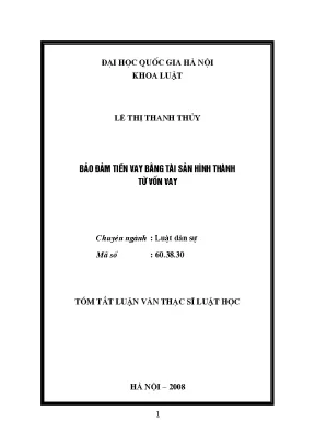 Bảo Đảm Tiền Vay Bằng Tài Sản Hình Thành Từ Vốn Vay