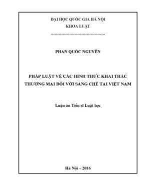 Nghiên cứu pháp luật về khai thác thương mại sáng chế