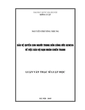 Bảo vệ quyền con người theo bốn Công ước Geneva