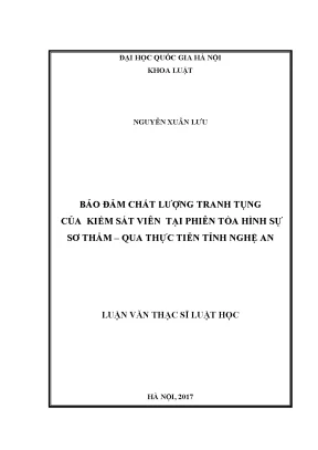 Chất lượng tranh tụng của kiểm sát viên tại phiên tòa