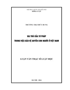 Vai trò của tư pháp trong bảo vệ quyền con người ở Việt Nam
