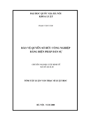 Bảo vệ quyền sở hữu công nghiệp bằng biện pháp dân sự