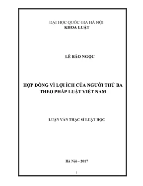 Hợp Đồng Vì Lợi Ích Của Người Thứ Ba Theo Pháp Luật Việt Nam