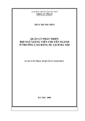 Quản lý phát triển đội ngũ giảng viên tại Trường Cao