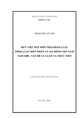 Hủy Kết Hôn Trái Pháp Luật: Lý Luận và Thực Tiễn Theo