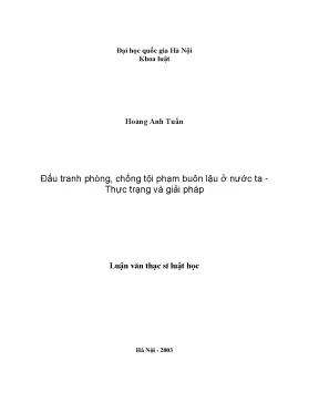 Đấu Tranh Phòng Chống Tội Phạm Buôn Lậu Ở Việt Nam: Thực