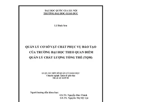 Quản lý cơ sở vật chất trong giáo dục đại học theo TQM