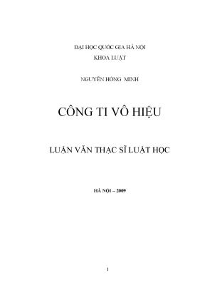 Công Ty Vô Hiệu: Phân Tích và Giải Pháp Pháp Lý