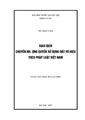 Giao Dịch Chuyển Nhượng Quyền Sử Dụng Đất Vô Hiệu Theo