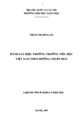 Đánh Giá Hiệu Trưởng Trường Tiểu Học Việt Nam Theo Chuẩn Hóa