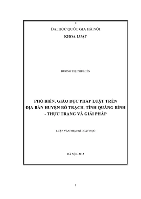 Giải pháp nâng cao công tác phổ biến giáo dục pháp luật