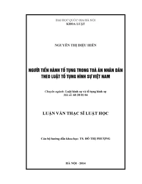 Người Tiến Hành Tố Tụng Trong Tòa Án Nhân Dân Theo Luật