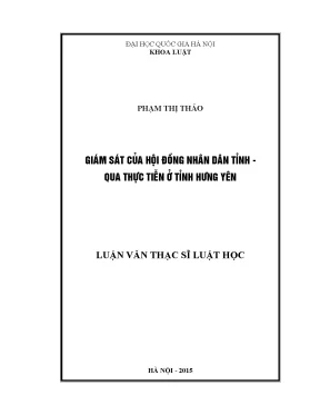 Giám sát của Hội đồng Nhân dân tỉnh Hưng Yên: Thực trạng
